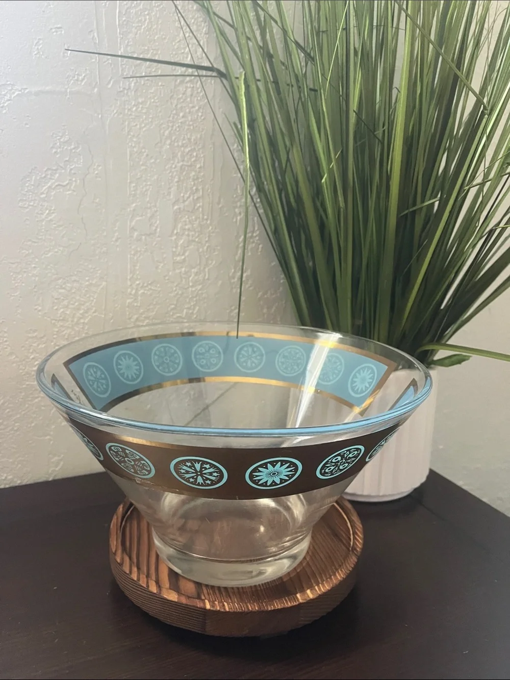 Vintage Culver Glass Chip Bowl – Mid Century Modern 1960s Retro Design